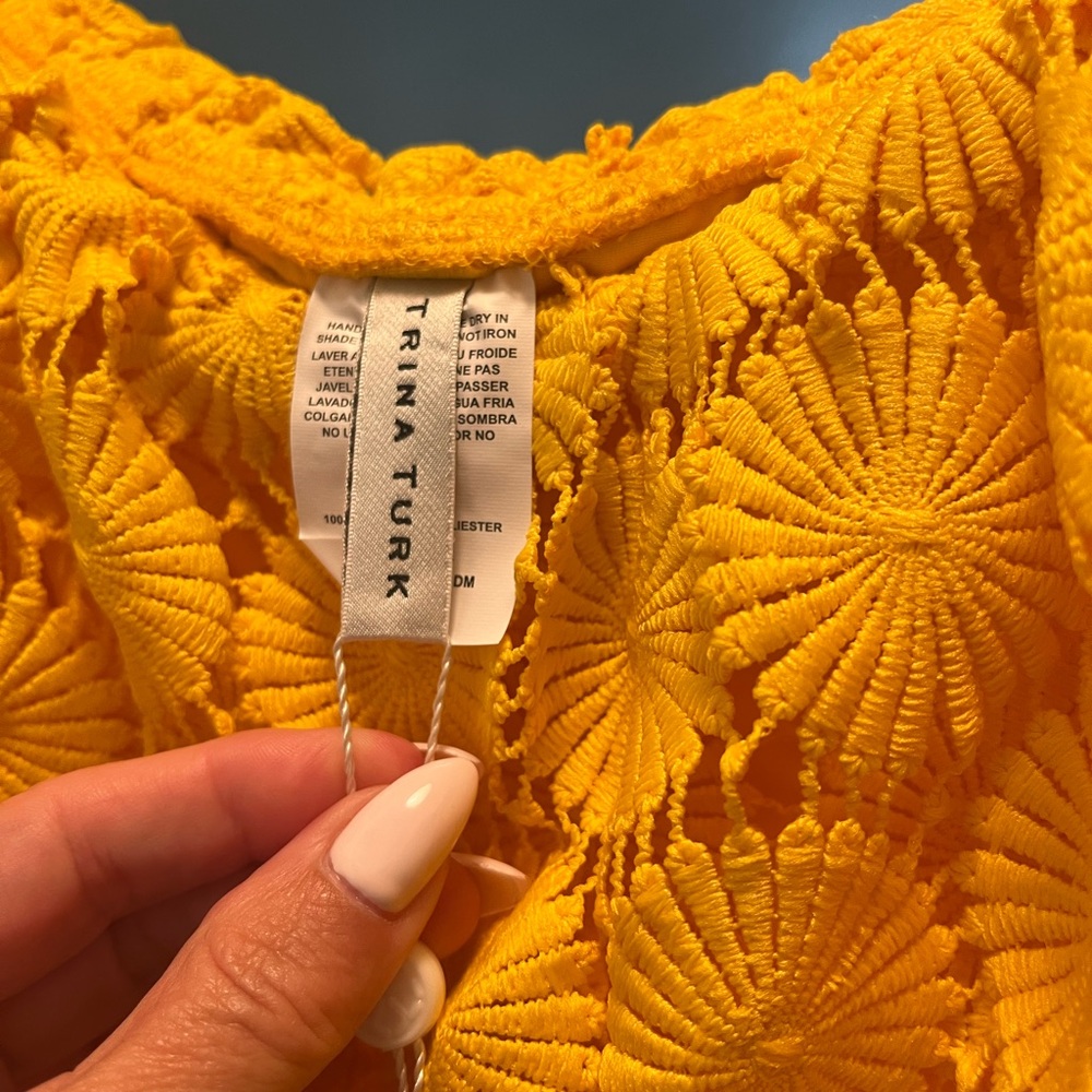 Trina Turk Yellow Strapless Dress - Picture 3 of 4